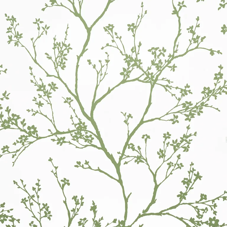 Schumacher TWIGGY wallpaper, color GREEN, SKU 5003345