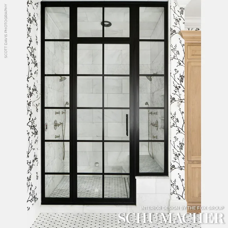 TWIGGY PAPERWEAVE BLACK Schumacher Wallpaper wallpaper - SKU 5008942