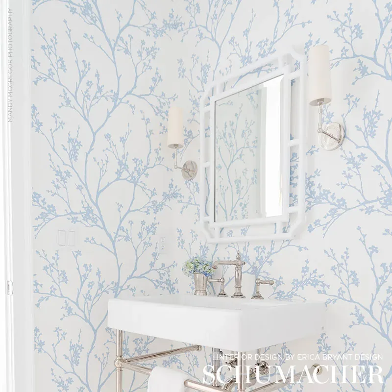 TWIGGY PAPERWEAVE SKY Schumacher Wallpaper wallpaper - SKU 5008940