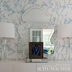 TWIGGY PAPERWEAVE SKY Schumacher Wallpaper wallpaper - SKU 5008940