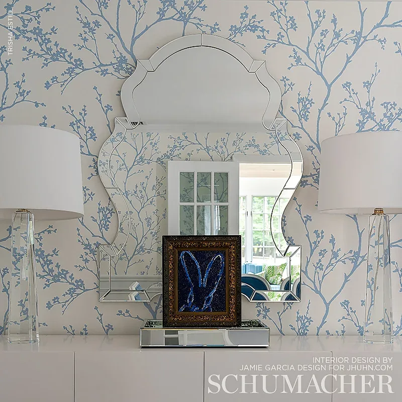TWIGGY PAPERWEAVE SKY Schumacher Wallpaper wallpaper - SKU 5008940