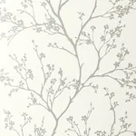 TWIGGY - SILVER Schumacher Wallpaper | Wallpaper Twins TWIGGY SILVER Schumacher Wallpaper wallpaper - SKU 5003340