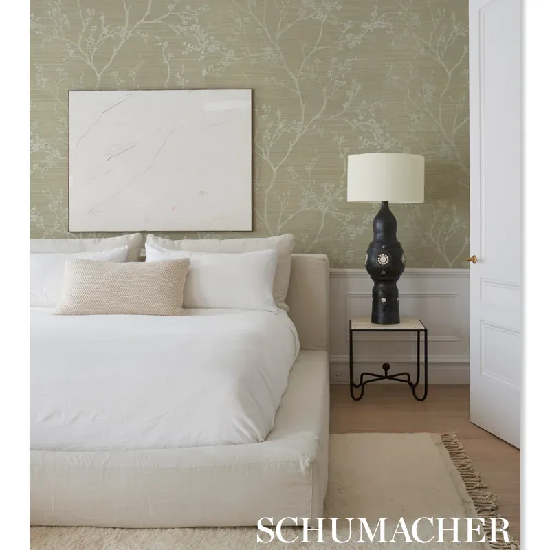 TWIGGY SISAL FOG Schumacher Wallpaper wallpaper - SKU 5008291