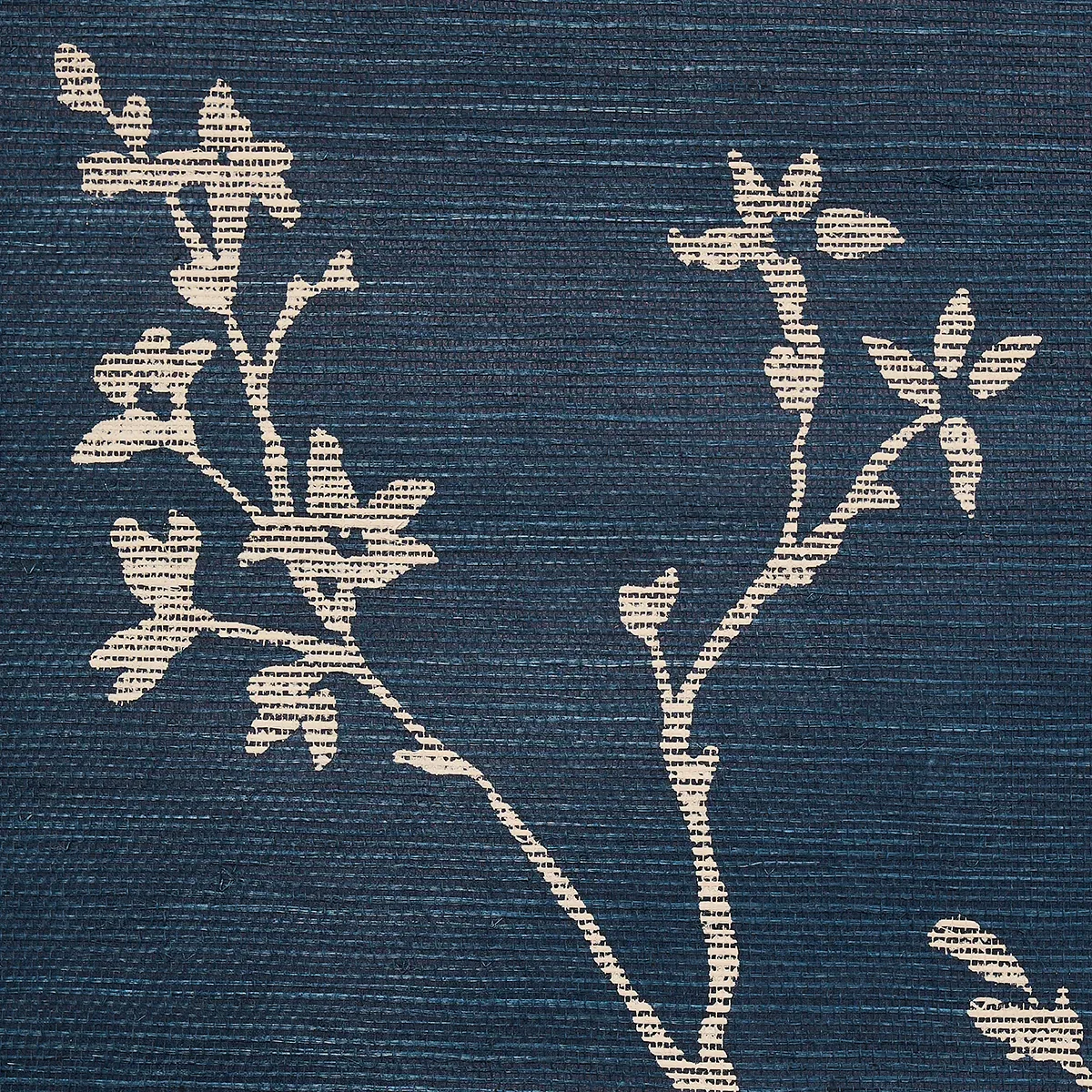 TWIGGY SISAL INDIGO Schumacher Wallpaper wallpaper - SKU 5008293