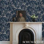 TWIGGY SISAL INDIGO Schumacher Wallpaper wallpaper - SKU 5008293