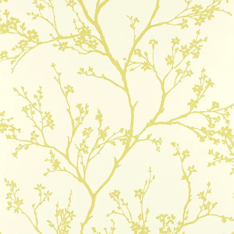 TWIGGY SOFT CHARTREUSE Schumacher Wallpaper wallpaper - SKU 5003342