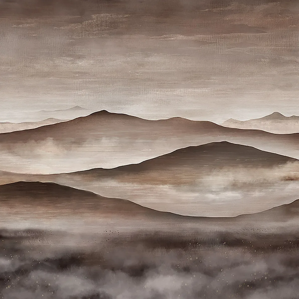 TWILIGHT LANDSCAPE MURAL NEUTRAL Schumacher Wallpaper wallpaper - SKU 3140