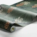 UMBRELLA LEAVES - NAVY Schumacher Wallpaper | Wallpaper Twin UMBRELLA LEAVES NAVY Schumacher Wallpaper wallpaper - SKU 3119