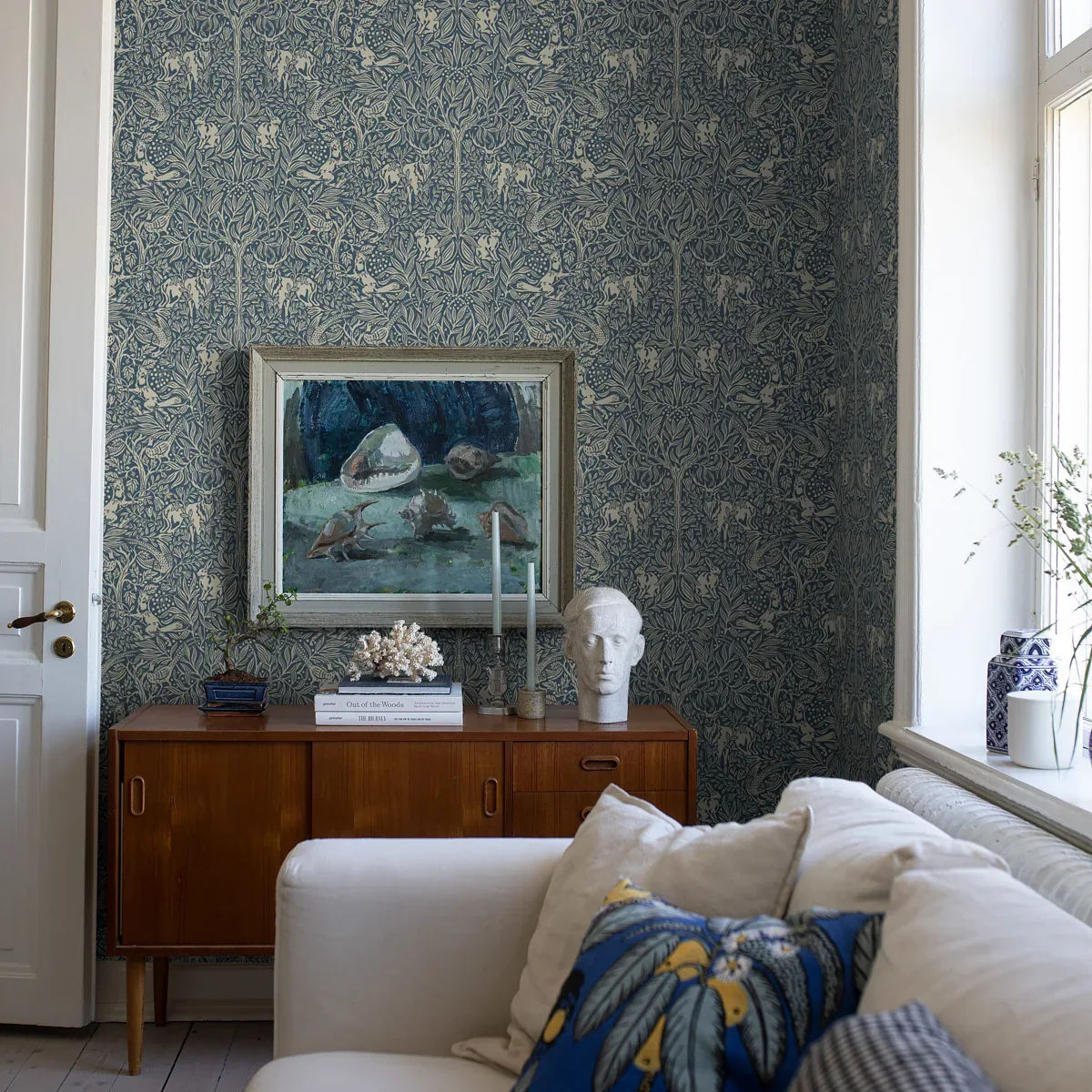 UNDER THE ELDER TREE MIDNIGHT Schumacher Wallpaper wallpaper - SKU 2047
