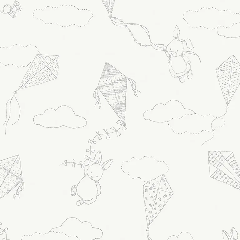 Schumacher UP & AWAY wallpaper, color IVORY, SKU 7459