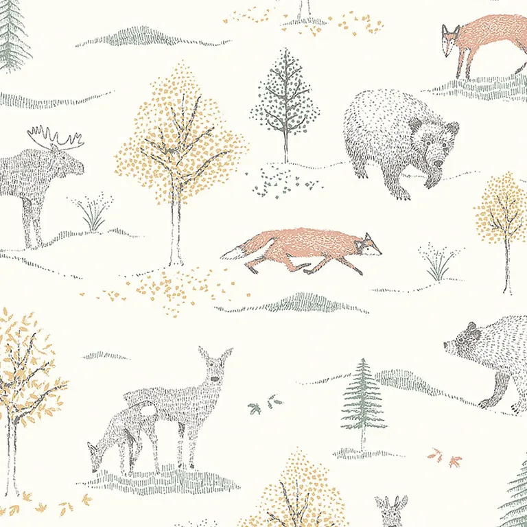 Schumacher UP NORTH wallpaper, color IVORY, SKU 7479