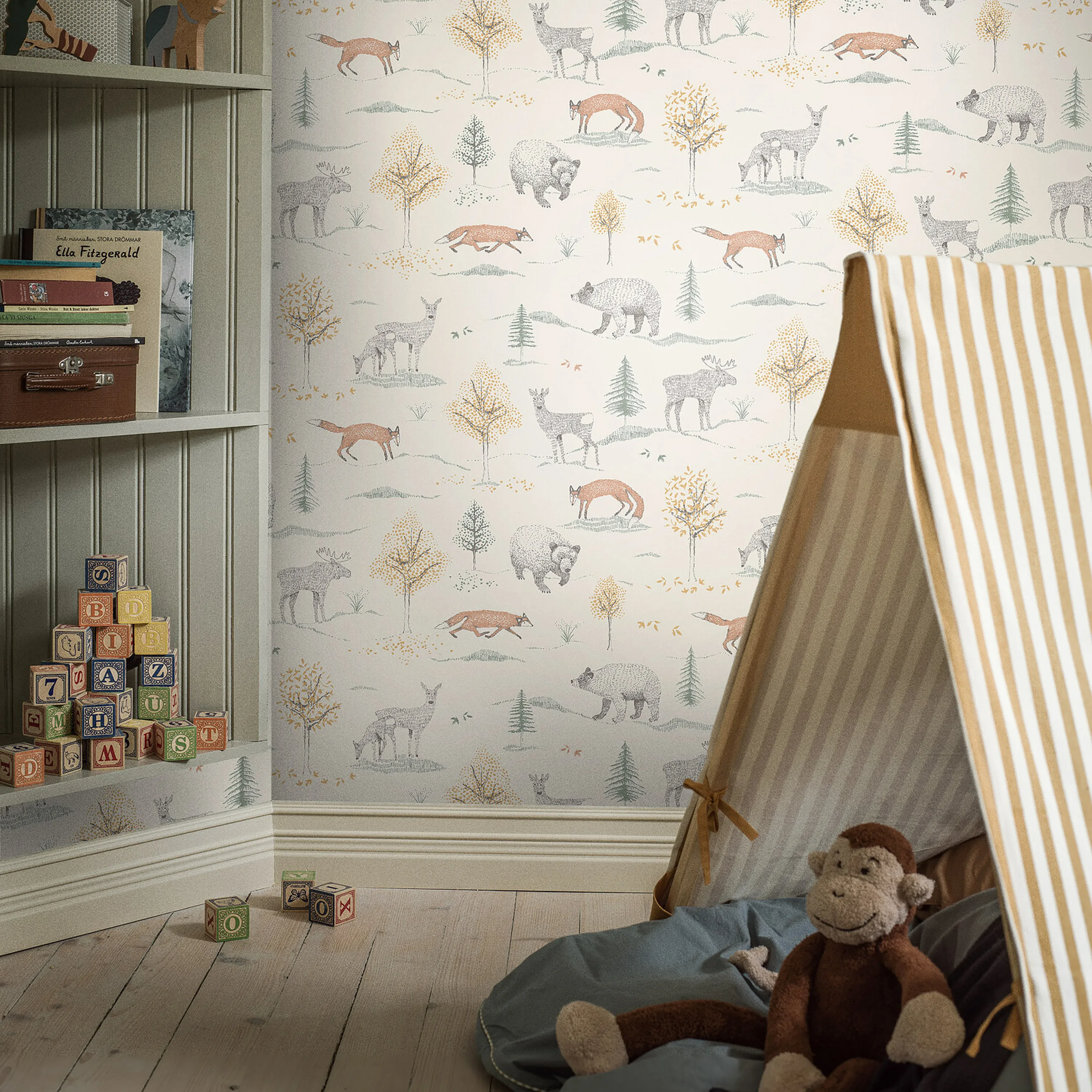 UP NORTH IVORY Schumacher Wallpaper wallpaper - SKU 7479