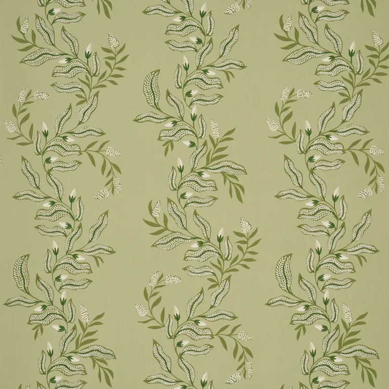 Schumacher VAGARY VINES wallpaper, color HONEYDEW, SKU 5016970