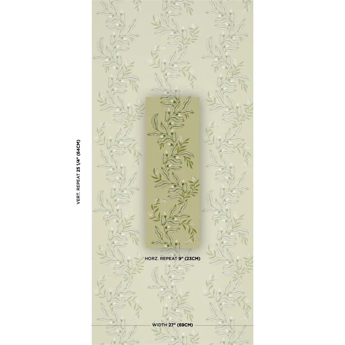 VAGARY VINES HONEYDEW Schumacher Wallpaper wallpaper - SKU 5016970