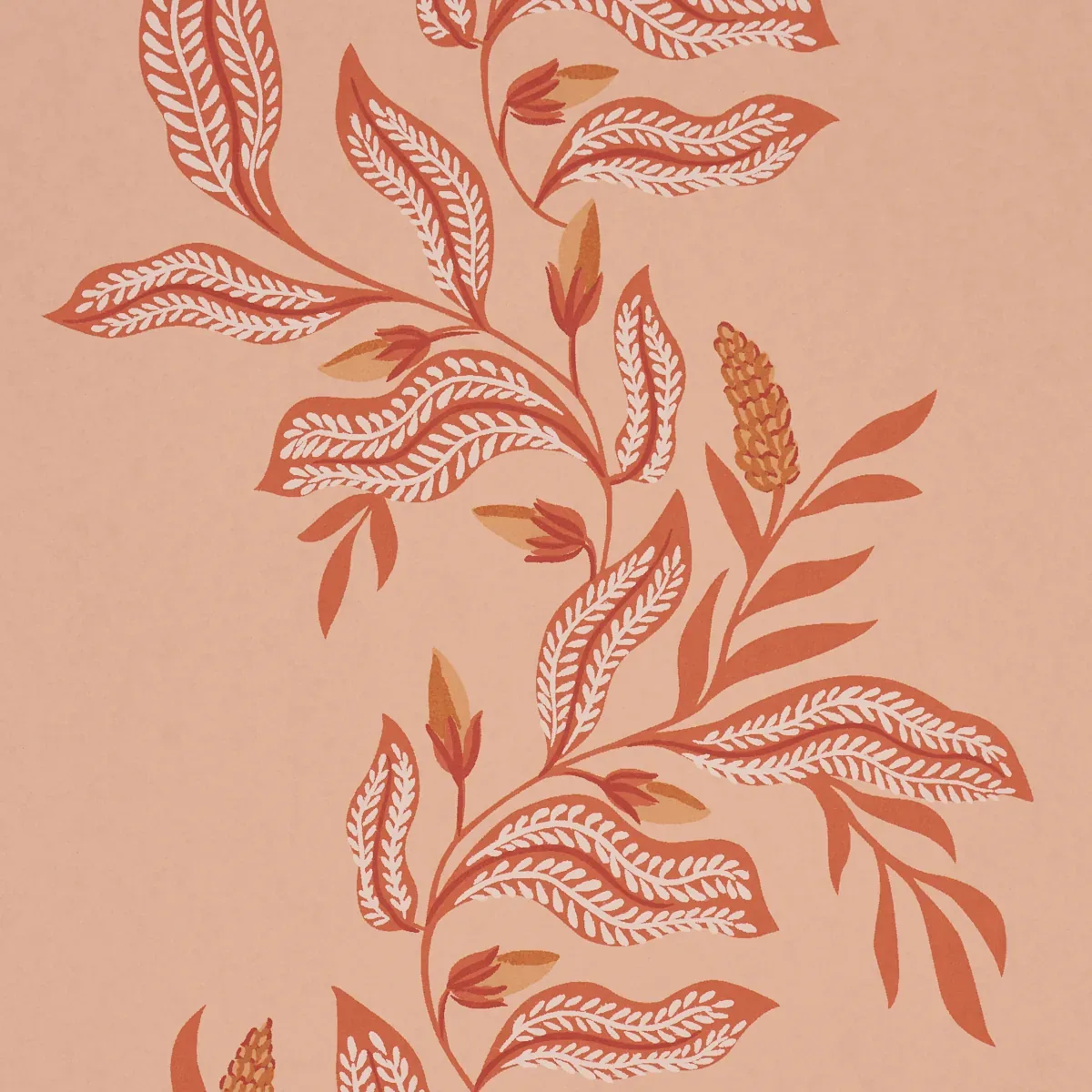 VAGARY VINES PAPAYA Schumacher Wallpaper wallpaper - SKU 5016971