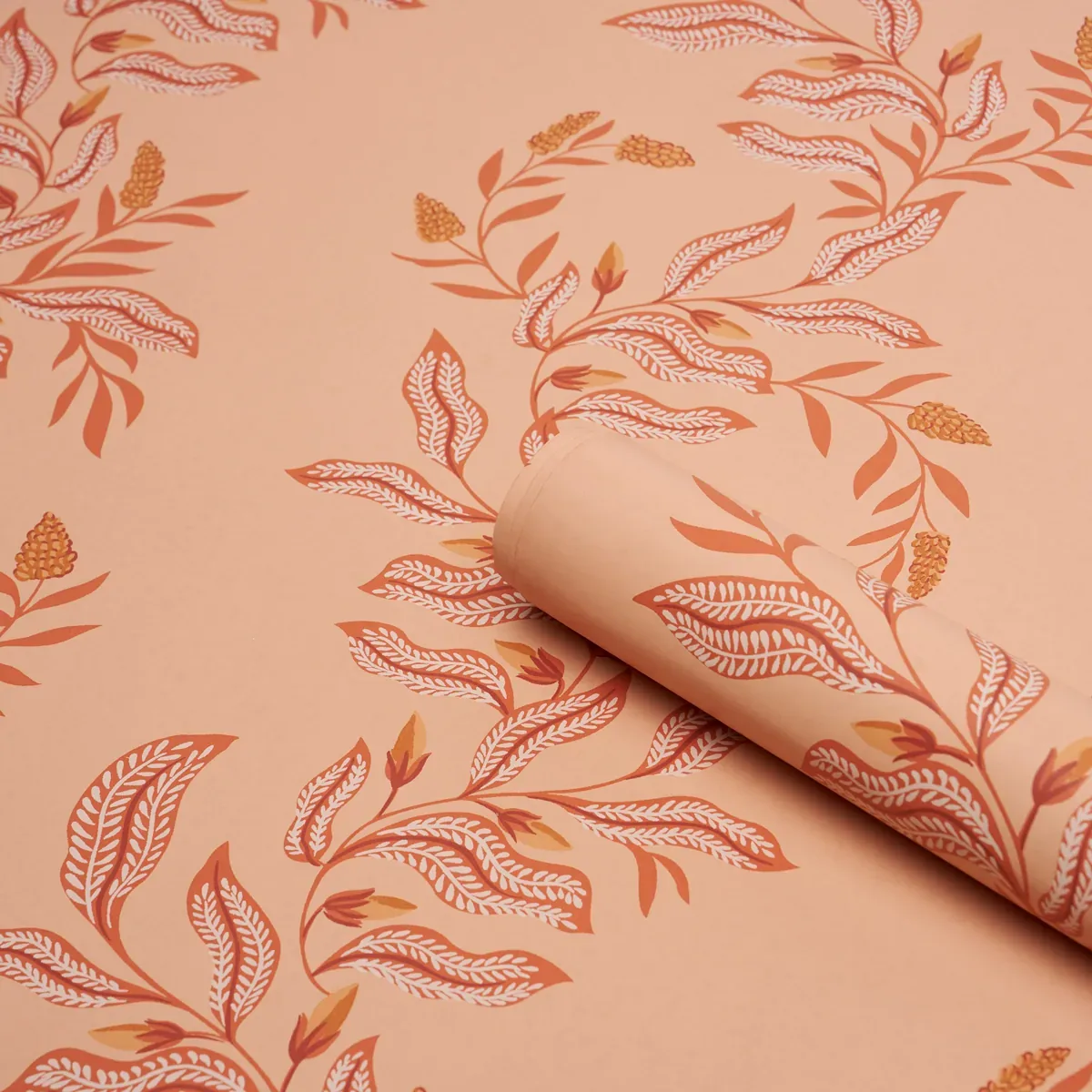 VAGARY VINES PAPAYA Schumacher Wallpaper wallpaper - SKU 5016971