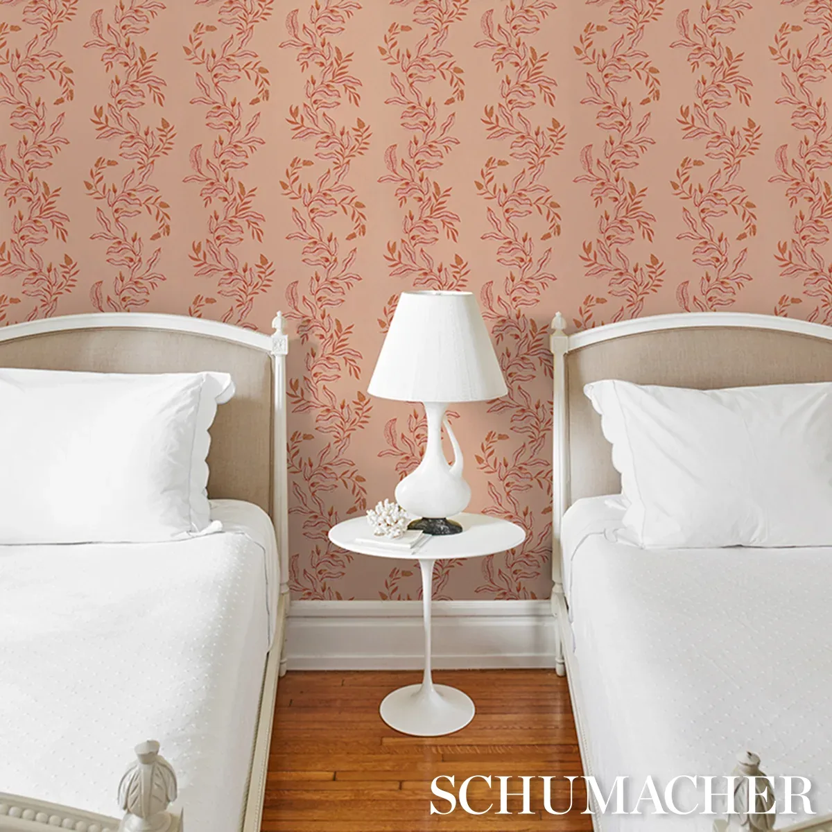 VAGARY VINES PAPAYA Schumacher Wallpaper wallpaper - SKU 5016971