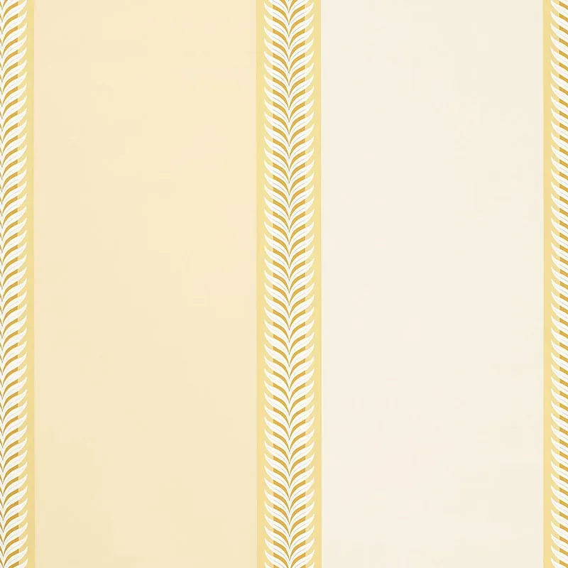 Valais Stripe SOFT YELLOW Schumacher Wallpaper wallpaper - SKU 5002471