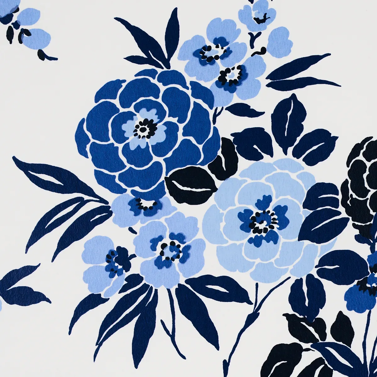 VALENTINA FLORAL - BLUES Schumacher Wallpaper | Wallpaper Tw VALENTINA FLORAL BLUES Schumacher Wallpaper wallpaper - SKU 5013130