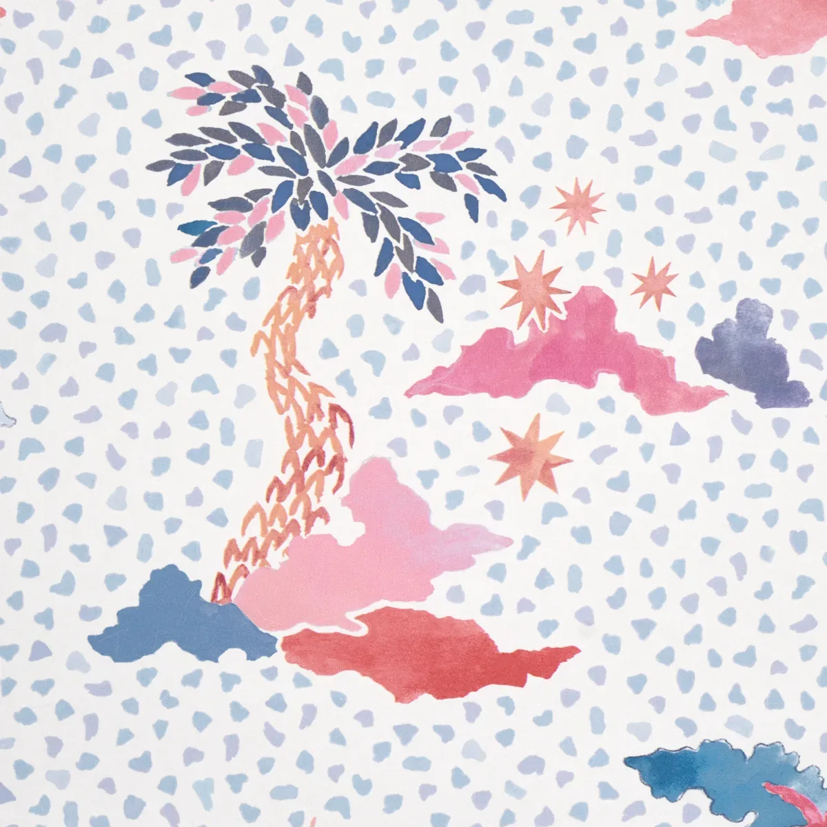 VALLETTA - SKY AND PINK Schumacher Wallpaper | Wallpaper Twi VALLETTA SKY AND PINK Schumacher Wallpaper wallpaper - SKU 5013520