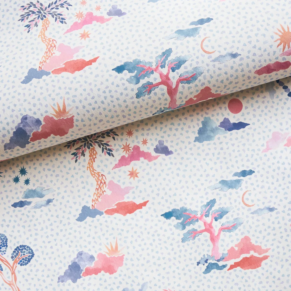 VALLETTA - SKY AND PINK Schumacher Wallpaper | Wallpaper Twi VALLETTA SKY AND PINK Schumacher Wallpaper wallpaper - SKU 5013520