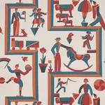 VALLY CIRCUS - MULTI Schumacher Wallpaper | Wallpaper Twins VALLY CIRCUS MULTI Schumacher Wallpaper wallpaper - SKU 5016790