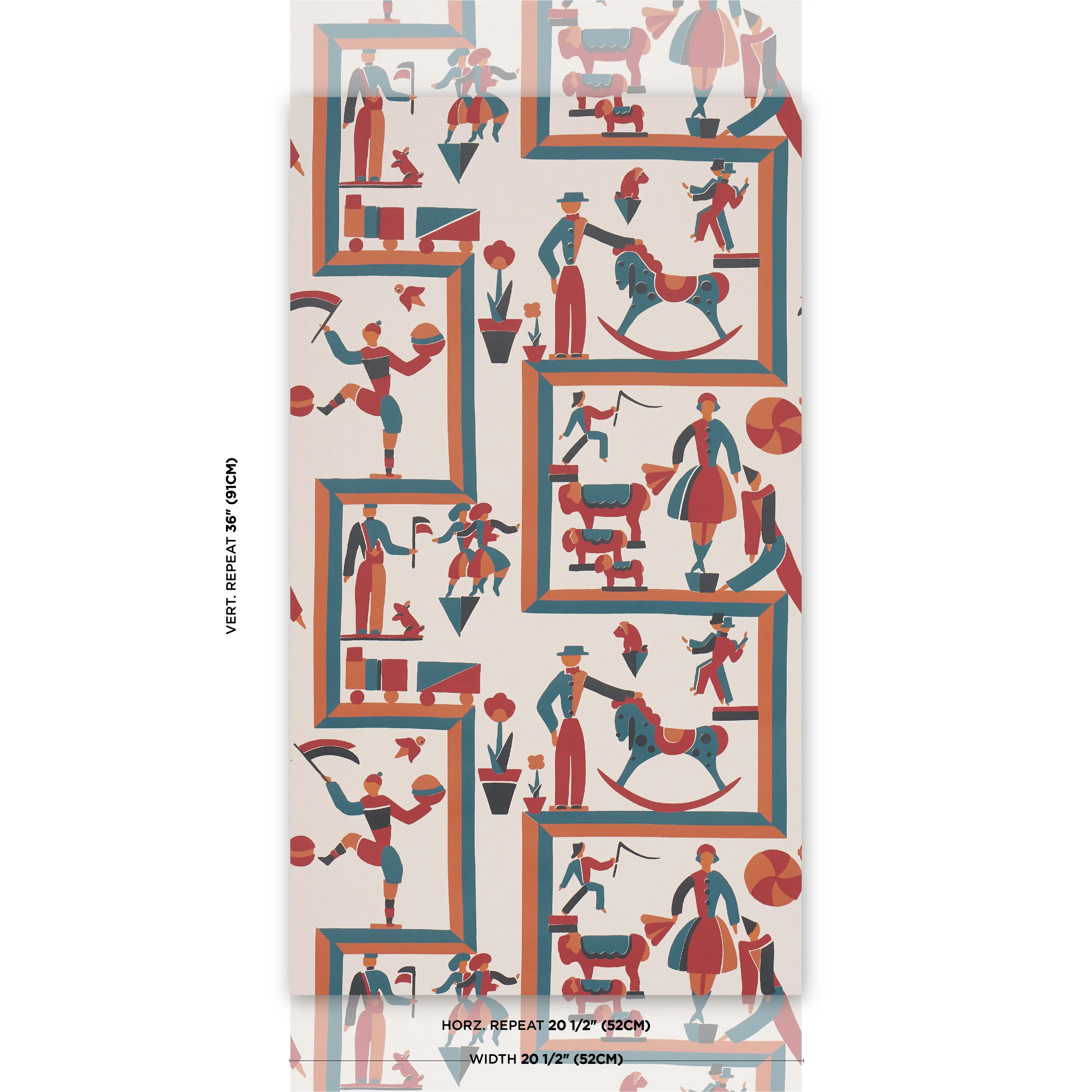 VALLY CIRCUS - MULTI Schumacher Wallpaper | Wallpaper Twins VALLY CIRCUS MULTI Schumacher Wallpaper wallpaper - SKU 5016790