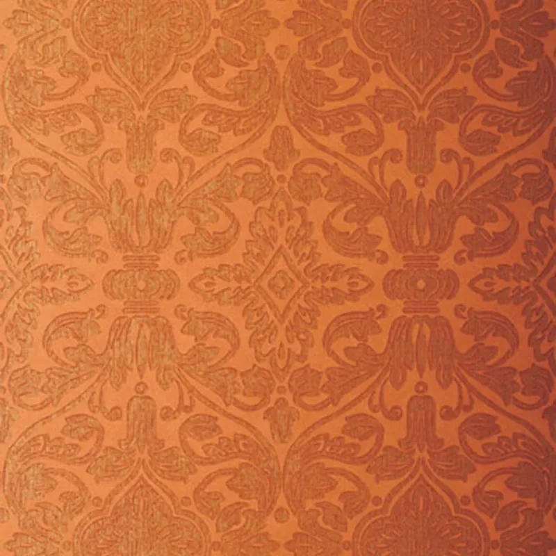 VARENNA DAMASK TERRACOTTA Schumacher Wallpaper wallpaper - SKU 5003603