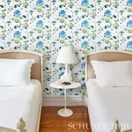 VASILY - GREEN & BLUE Schumacher Wallpaper | Wallpaper Twins VASILY GREEN & BLUE Schumacher Wallpaper wallpaper - SKU 5013210