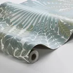 VELVET LEAVES IVORY AND SAGE Schumacher Wallpaper wallpaper - SKU 2262