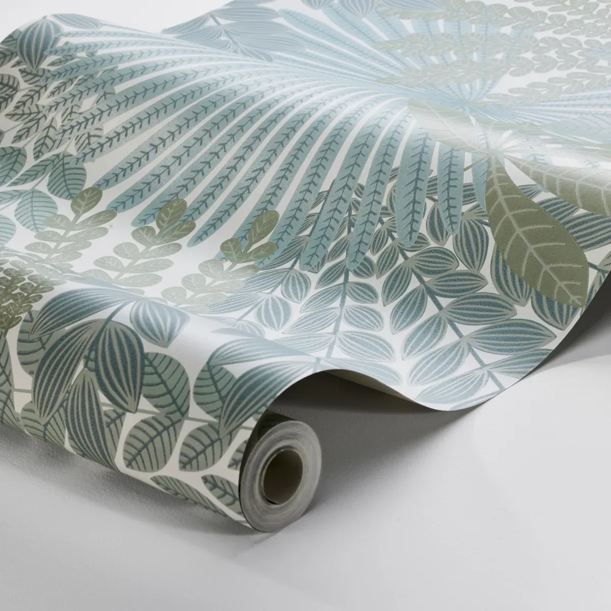 VELVET LEAVES IVORY AND SAGE Schumacher Wallpaper wallpaper - SKU 2262