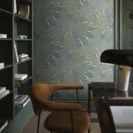 VELVET LEAVES IVORY AND SAGE Schumacher Wallpaper wallpaper - SKU 2262