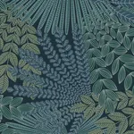 VELVET LEAVES SPRUCE AND BLUE Schumacher Wallpaper wallpaper - SKU 2261