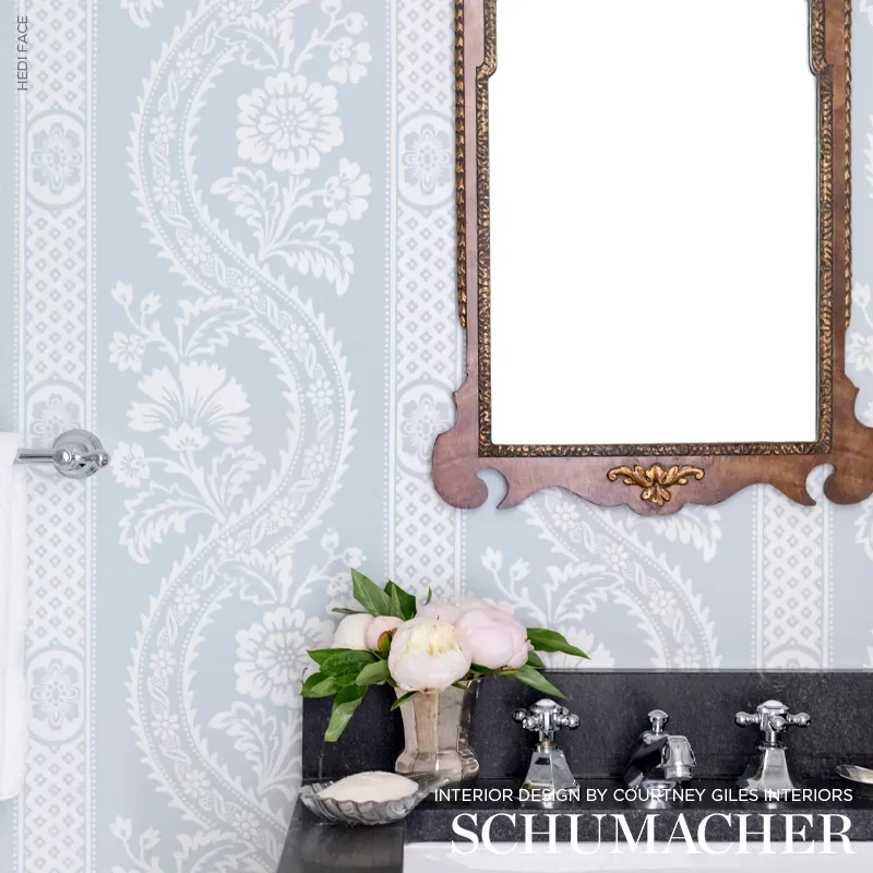 VERSAILLES BLUE Schumacher Wallpaper wallpaper - SKU 5008772
