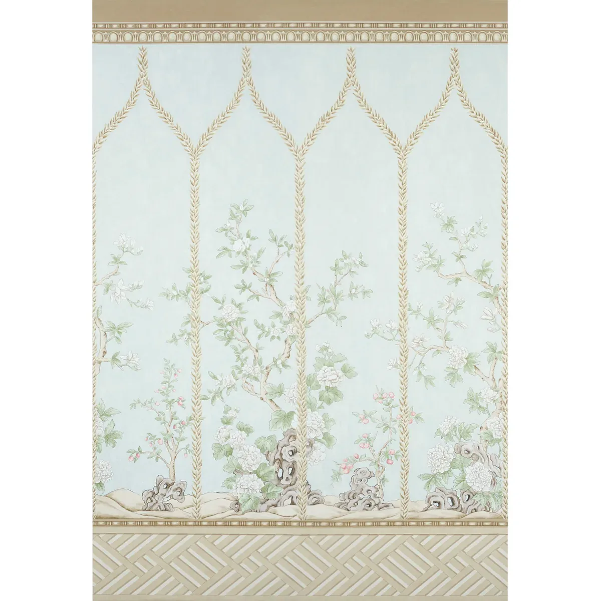VICTORIA PANEL SET MINERAL Schumacher Wallpaper wallpaper - SKU 5015400