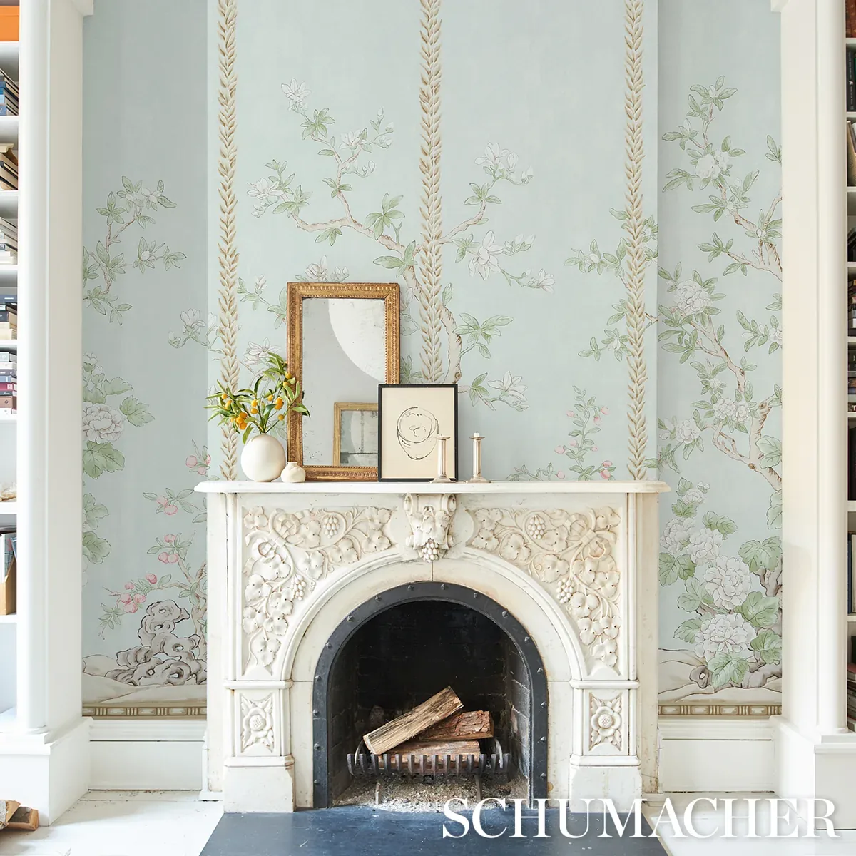 VICTORIA PANEL SET - MINERAL Schumacher Wallpaper | Wallpape VICTORIA PANEL SET MINERAL Schumacher Wallpaper wallpaper - SKU 5015400