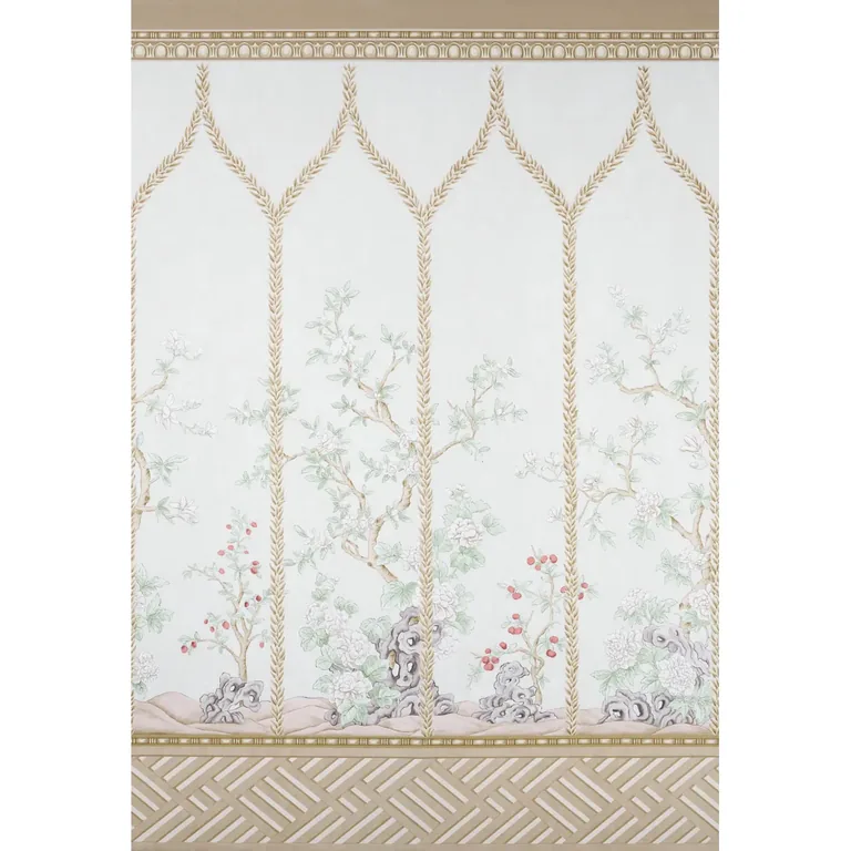 Schumacher VICTORIA PANEL SET wallpaper, color STONE, SKU 5015401