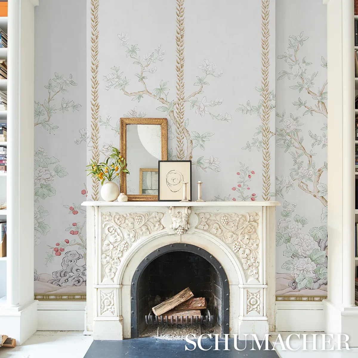 VICTORIA PANEL SET - STONE Schumacher Wallpaper | Wallpaper VICTORIA PANEL SET STONE Schumacher Wallpaper wallpaper - SKU 5015401