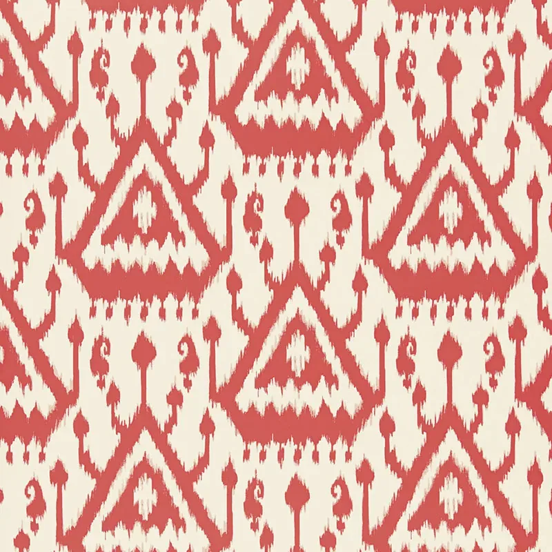 VIENTIANE IKAT CORAL Schumacher Wallpaper wallpaper - SKU 5006950