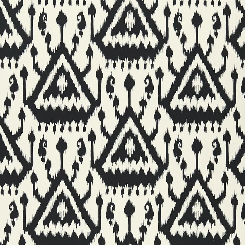 VIENTIANE IKAT EBONY Schumacher Wallpaper wallpaper - SKU 5006951