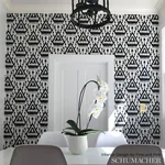 VIENTIANE IKAT - PALM Schumacher Wallpaper | Wallpaper Twins VIENTIANE IKAT PALM Schumacher Wallpaper wallpaper - SKU 5006953