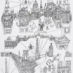 VIEWS OF PARIS - BLACK & WHITE Schumacher Wallpaper | Wallpa VIEWS OF PARIS BLACK & WHITE Schumacher Wallpaper wallpaper - SKU 2705780