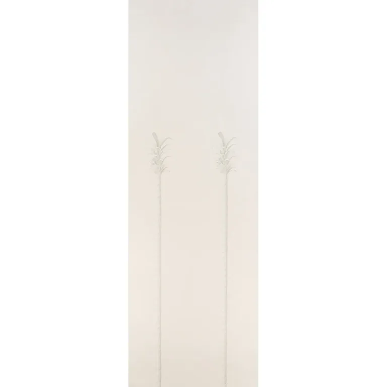 Schumacher VILLA PALM PANEL wallpaper, color WHITE/IVORY, SKU 5013881
