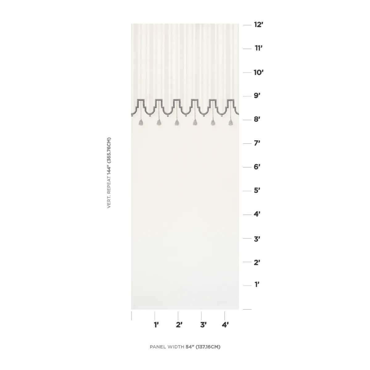VILLA PANEL DOVE Schumacher Wallpaper wallpaper - SKU 5009910