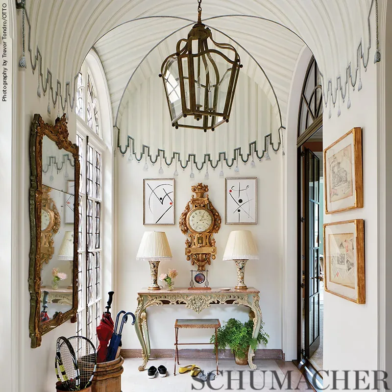 VILLA PANEL - DOVE Schumacher Wallpaper | Wallpaper Twins VILLA PANEL DOVE Schumacher Wallpaper wallpaper - SKU 5009910