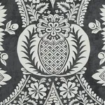 VILLANDRY DAMASK PRINT - BLACK Schumacher Wallpaper | Wallpa VILLANDRY DAMASK PRINT BLACK Schumacher Wallpaper wallpaper - SKU 5011752