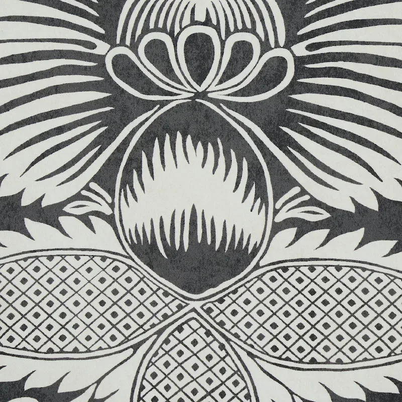 VILLANDRY DAMASK PRINT - BLACK Schumacher Wallpaper | Wallpa VILLANDRY DAMASK PRINT BLACK Schumacher Wallpaper wallpaper - SKU 5011752