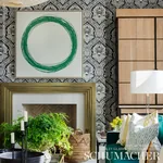 VILLANDRY DAMASK PRINT - BLACK Schumacher Wallpaper | Wallpa VILLANDRY DAMASK PRINT BLACK Schumacher Wallpaper wallpaper - SKU 5011752