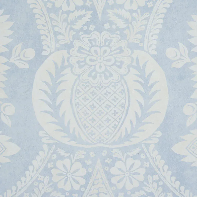 VILLANDRY DAMASK PRINT - BLUE Schumacher Wallpaper | Wallpap VILLANDRY DAMASK PRINT BLUE Schumacher Wallpaper wallpaper - SKU 5011750