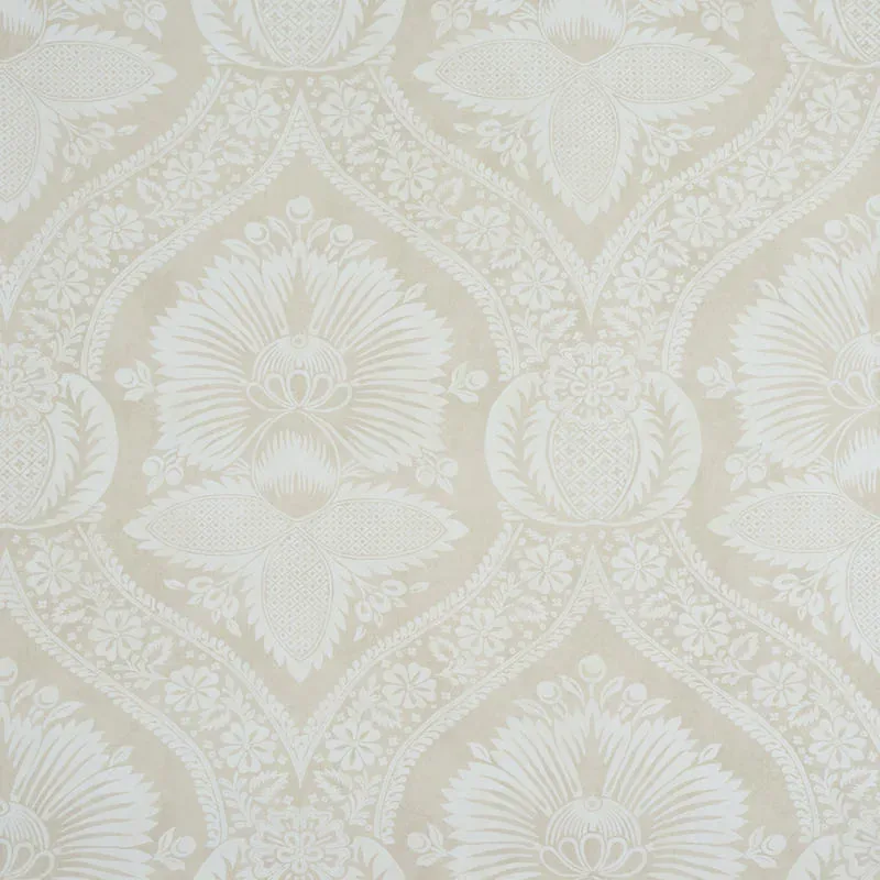 VILLANDRY DAMASK PRINT NEUTRAL Schumacher Wallpaper wallpaper - SKU 5011751